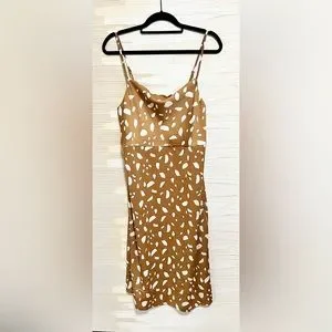 old navy brown satin dress Nova Satin Dress